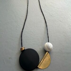 Baleen Black and Gold Geometric Necklace